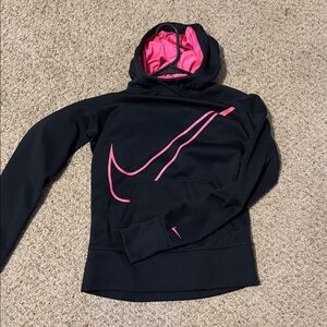 Nike Black Hoodie with Pink Swoosh